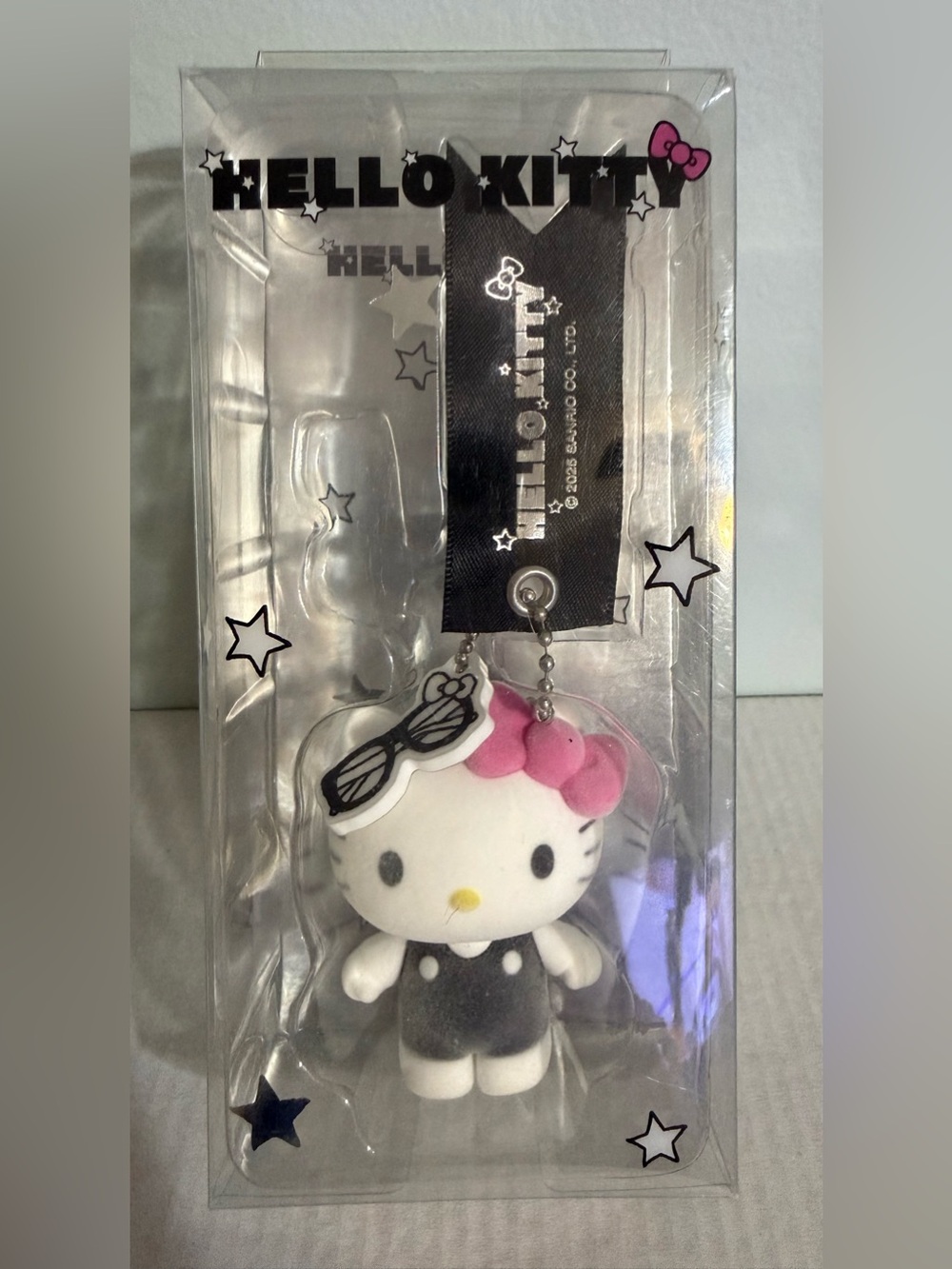 🆕 NWT Miniso Hello Kitty Pink & White Keychain Charm by Sanrio